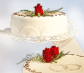 Gestufte Hochzeitstorte